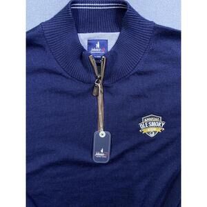 NEW Johnnie-O Sweater Men's XL Navy Twilight Merino Wool 1/4 Zip Baron Golf NWT
